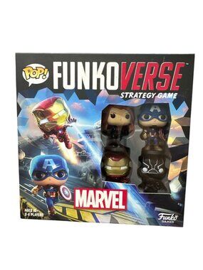 Funko Pop! Funkoverse Marvel Strategy Game WITH/ Captain America, Iron Man, Blac